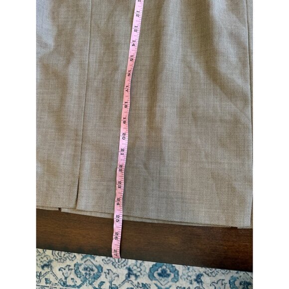 Escada Vintage Light Brown Knee Length Pencil Skirt New Wool Euro 44 US Large - Picture 6 of 9